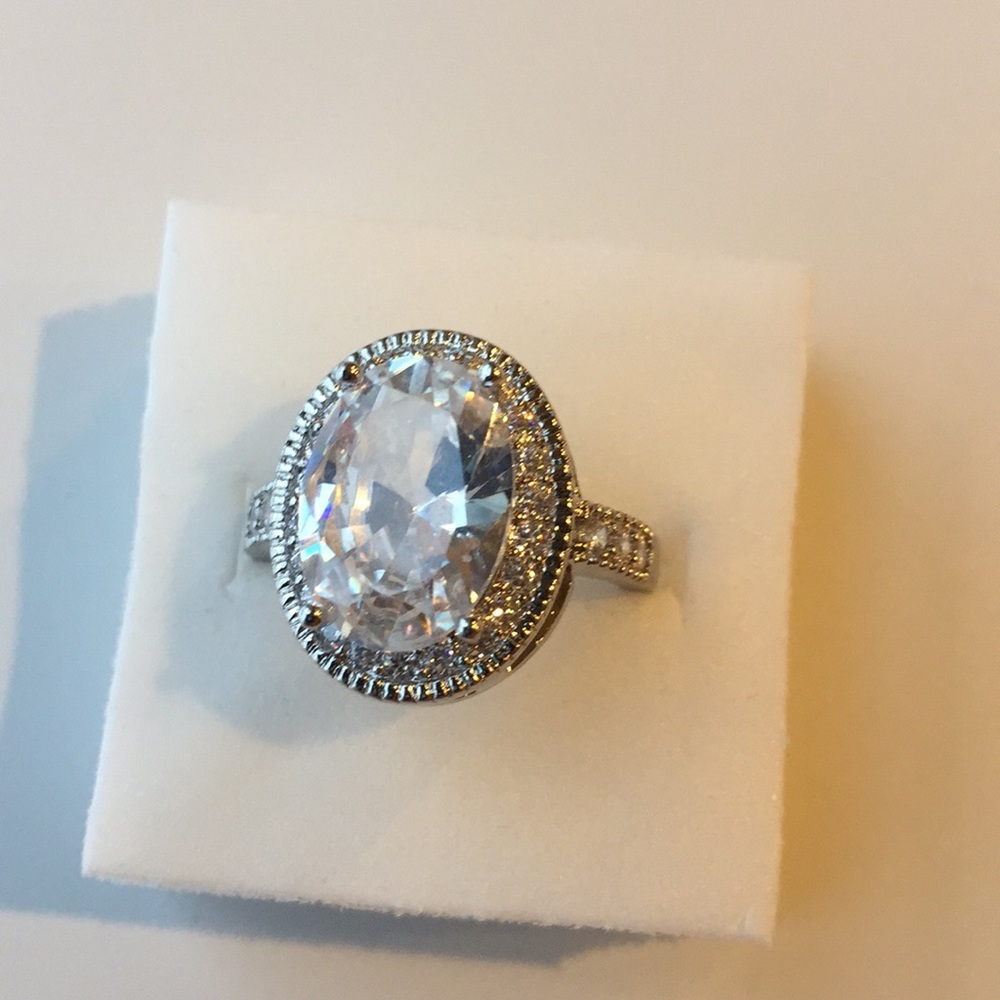Stamped 925(sterling silver) 5CT Sapphire RING - Picture 5 of 5